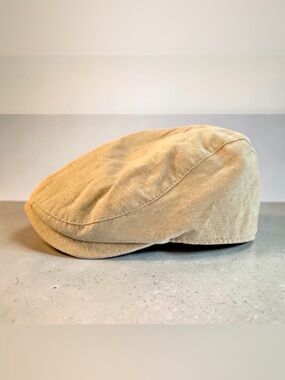 Boston Scally Classic Tan Cotton Newsboy Cap Kids Size Large 53cm-New